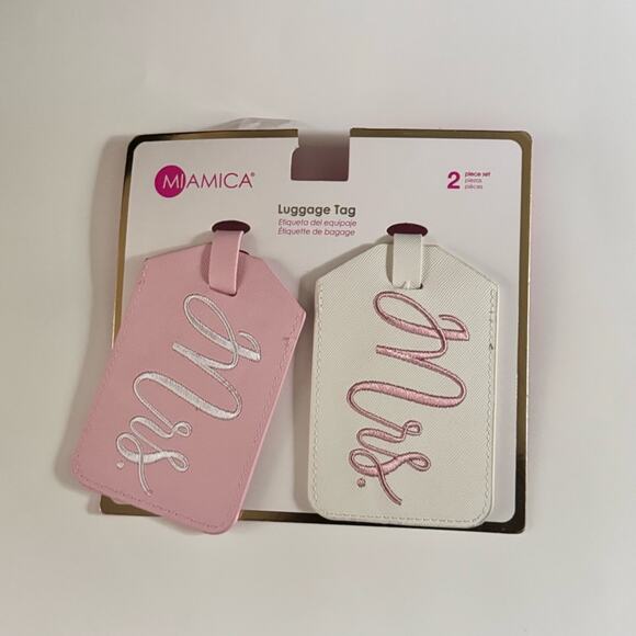 MI AMICA Newly Wed Flight Luggage Tags for Couple  NWT - Picture 9 of 11